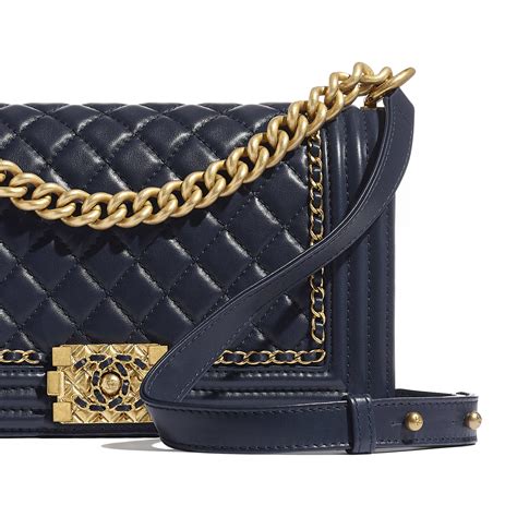 boy chanel handbag blue|boy chanel handbag calfskin.